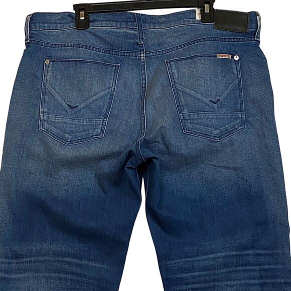 Hudson Byron Blue Straight Leg Jeans Size 38 - Picture 4 of 7